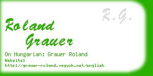 roland grauer business card